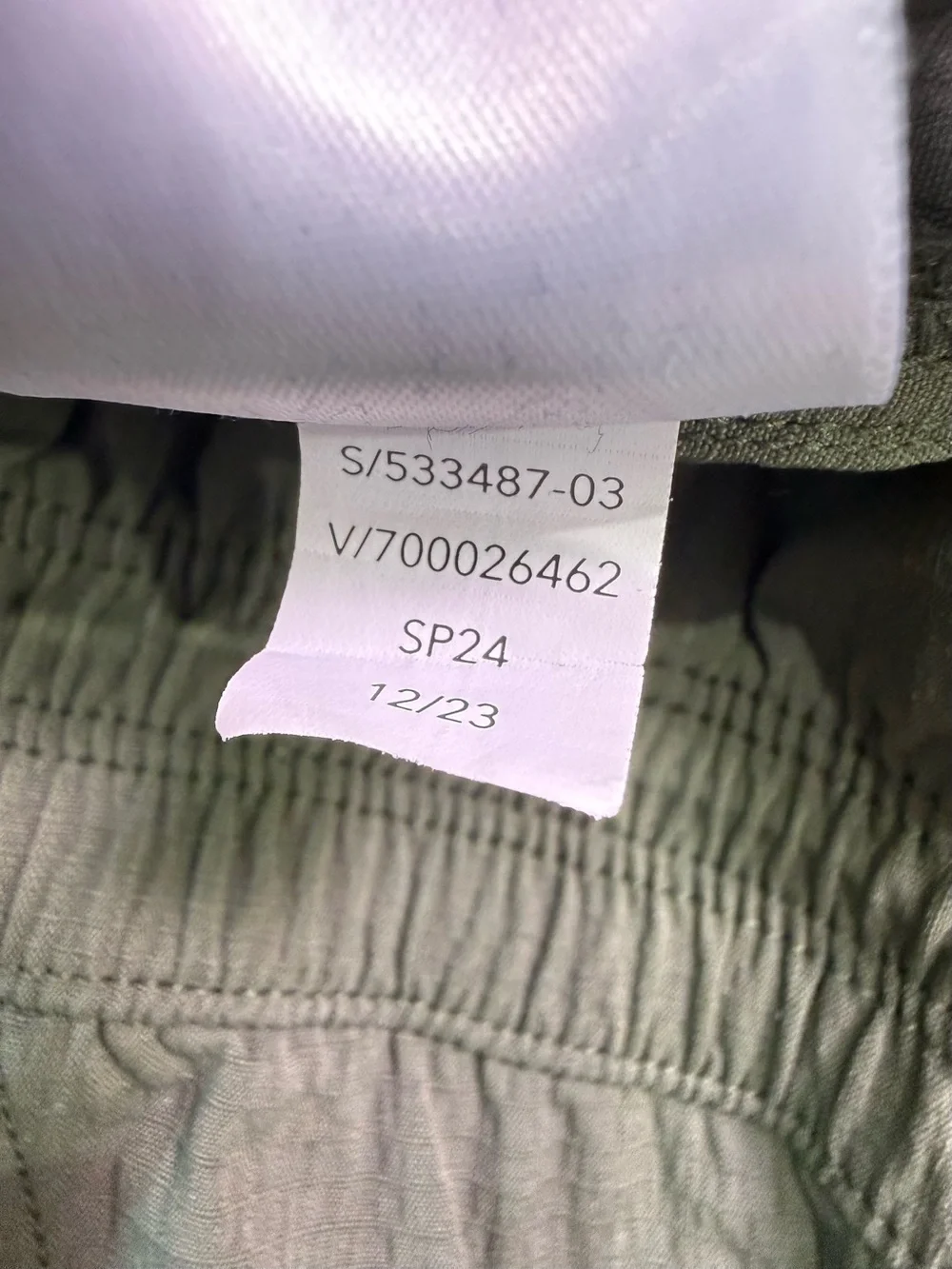 Athleta Trekkie High Rise Parachute Pant Olive Green Size 6